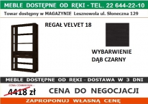 SZYNAKA VELVET REGAŁ TYP 18 1S. DĄB CZARNY